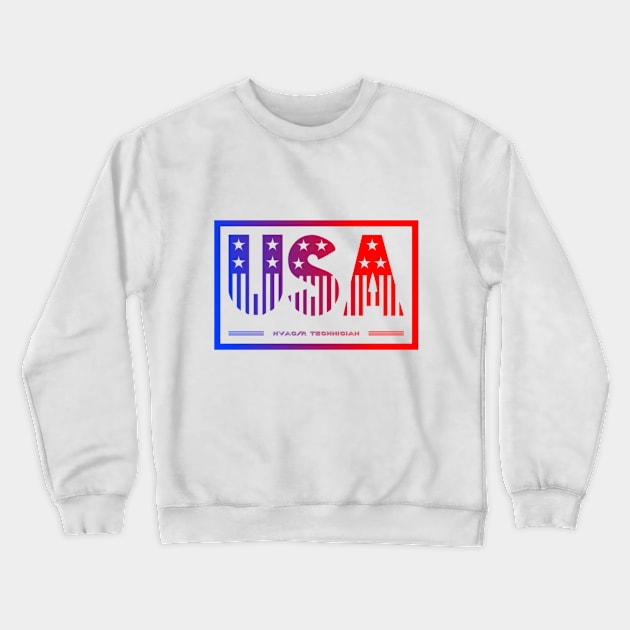 USA Hvac Refrigeration Technician Crewneck Sweatshirt by The Hvac Gang